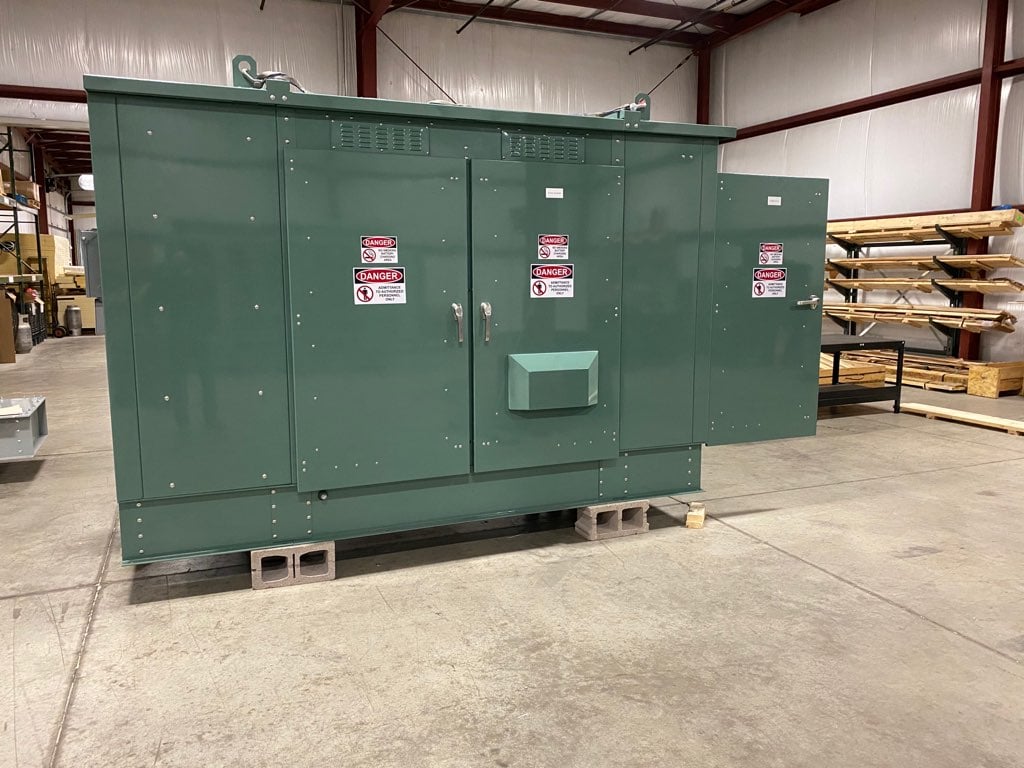 125VDC battery cabinet in green